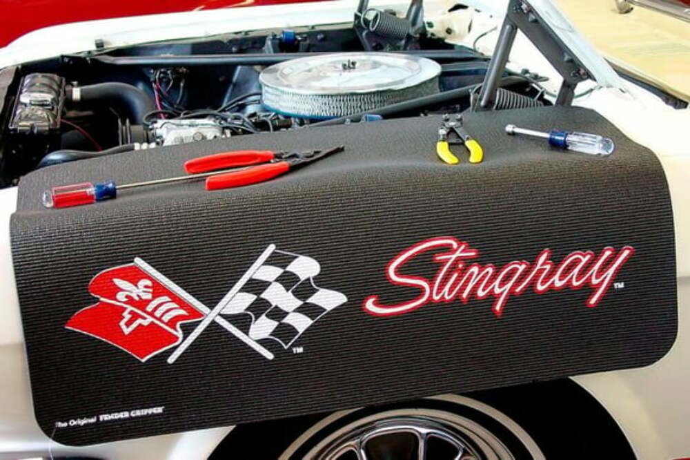 Original Fender Gripper Fender Cover  C-3 Corvette Stingray Logo - FG2013