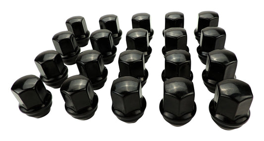 Black Lug Nut Kit for 2011+ Jeep JL/JT/WK/WL; M14 x 1.5 Threads-6509422BLK-CRN
