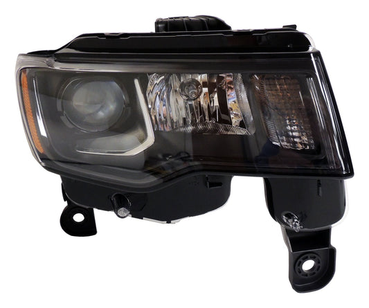 Crown Right Headlight Assembly for 2016+ Jeep WK Grand Cherokee w/ Halogen Bulbs - 68266646AD