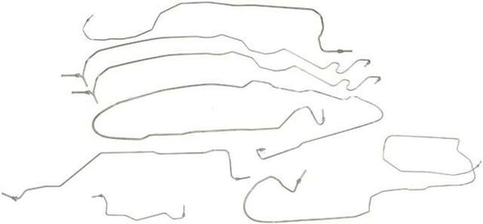For 99-02 GM 1500 4wd Ext Cab 78 Bed Complete Brake Line Kit; Stainless-FL919107