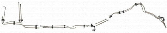 Fits 01-03 GM 2500HD Crew Cab 6.6L Complete Fuel Line Kit; Stainless-FL919873