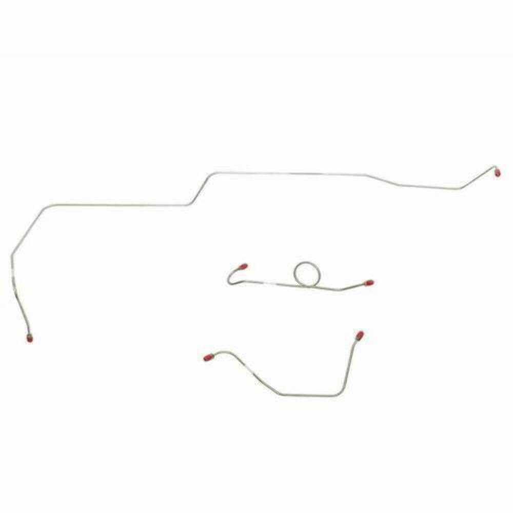 1965 Ford Galaxie Front Brake Line Kit with Power Brakes Stainless - GKT6502SS