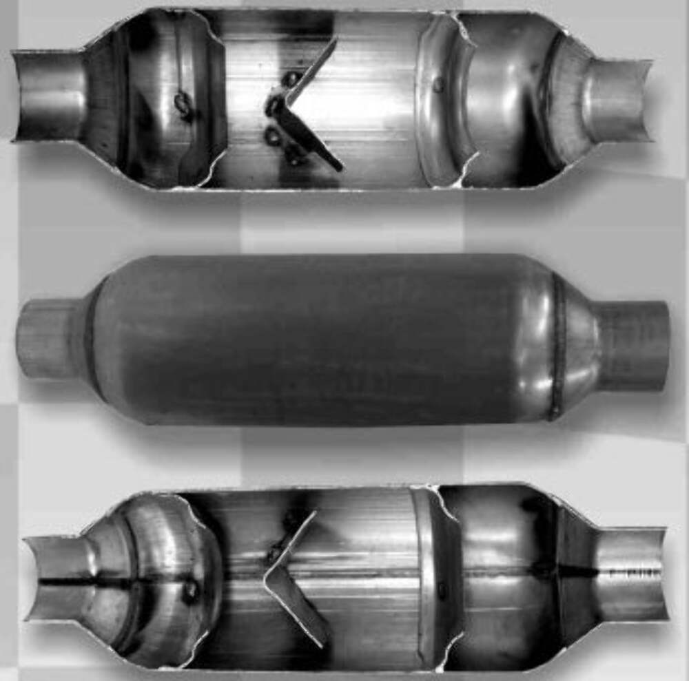 Jones Exhaust JFP250 Flow Pack Muffler 2.5" Inlet, 2.5" Outlet