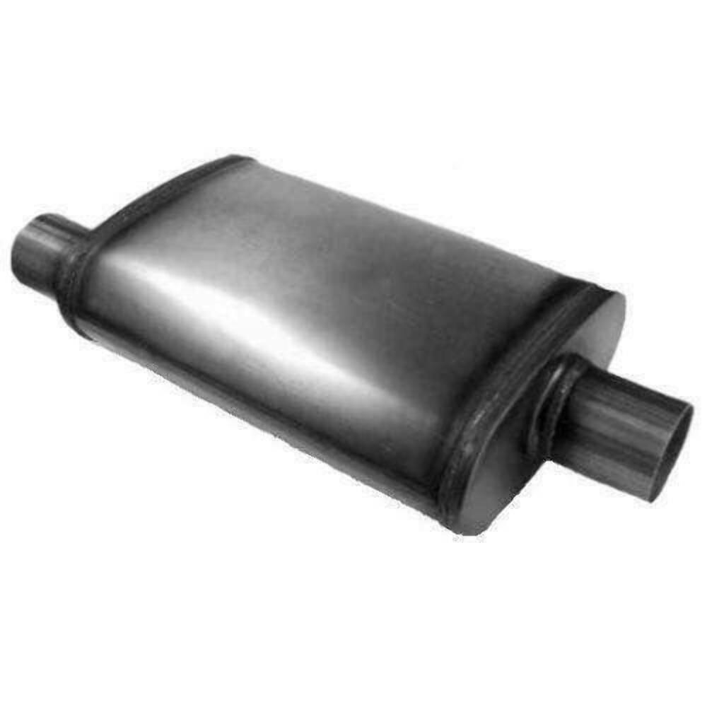 Jones Exhaust MF2256 - Muffler, MAX Flow, Oval, Stainless Steel, Natural, 2.50 in. Inlet/Outlet