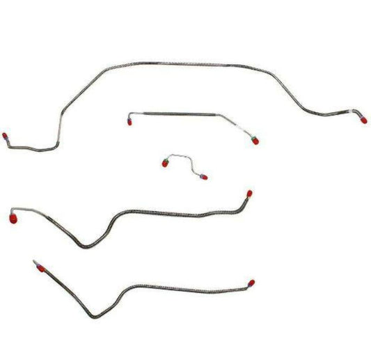 1989-94 Nissan Altima Front Brake Line Kit with No-ABS 5 Set Stainless NKT8912SS