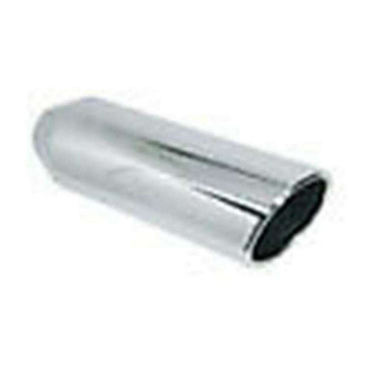 Jones PRAC31222SS - 2.5 inch Polished Stainless Steel Jones Exhaust Stainless Steel Exhaust Tips - Single, Weld-on, Round