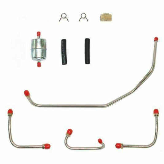 1966-74 Dodge Challenger Pump to Carb Fuel Line Holley Dual Feed Set - RPC6611SS