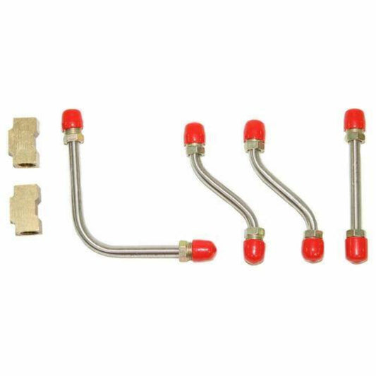 1969-71 Dodge Charger Pump to Carb Fuel Line Kit 340/440 6 pack Set 4 Line - RPC6801SS