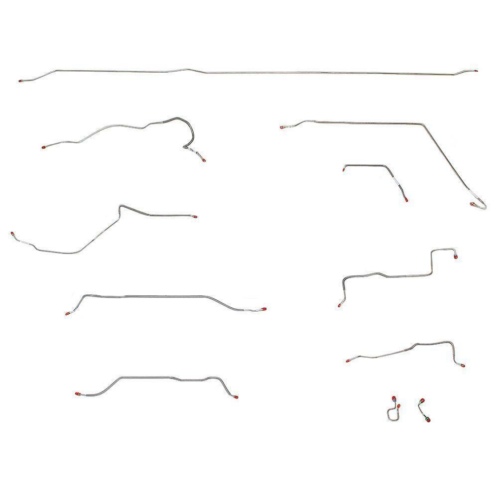 GM Brake Lines For 72 GM Long Bed Power Coil Outboard Stainless Fine Lines