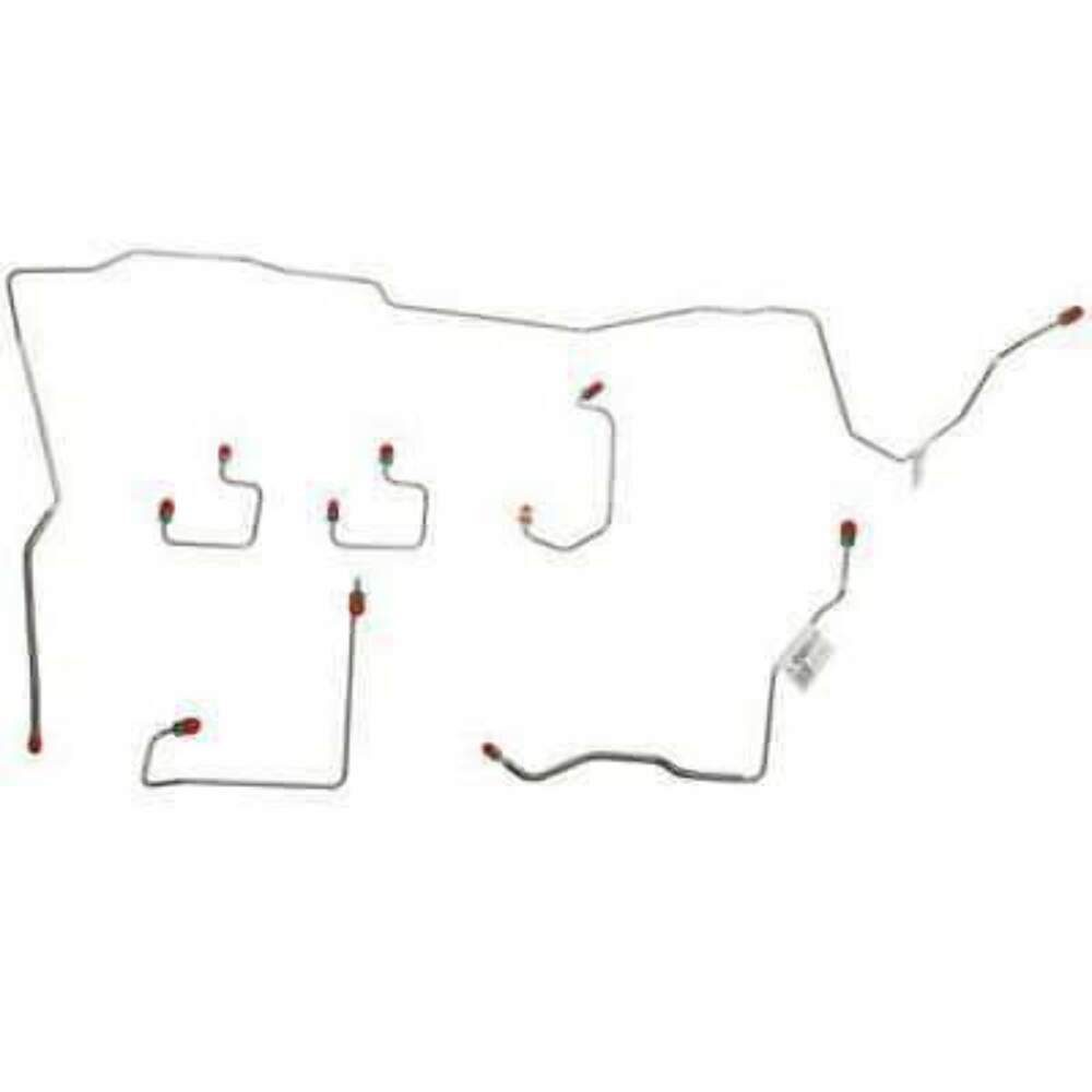 95-96 Jeep Grand Cherokee Front Brake Line Kit Stainless Steel