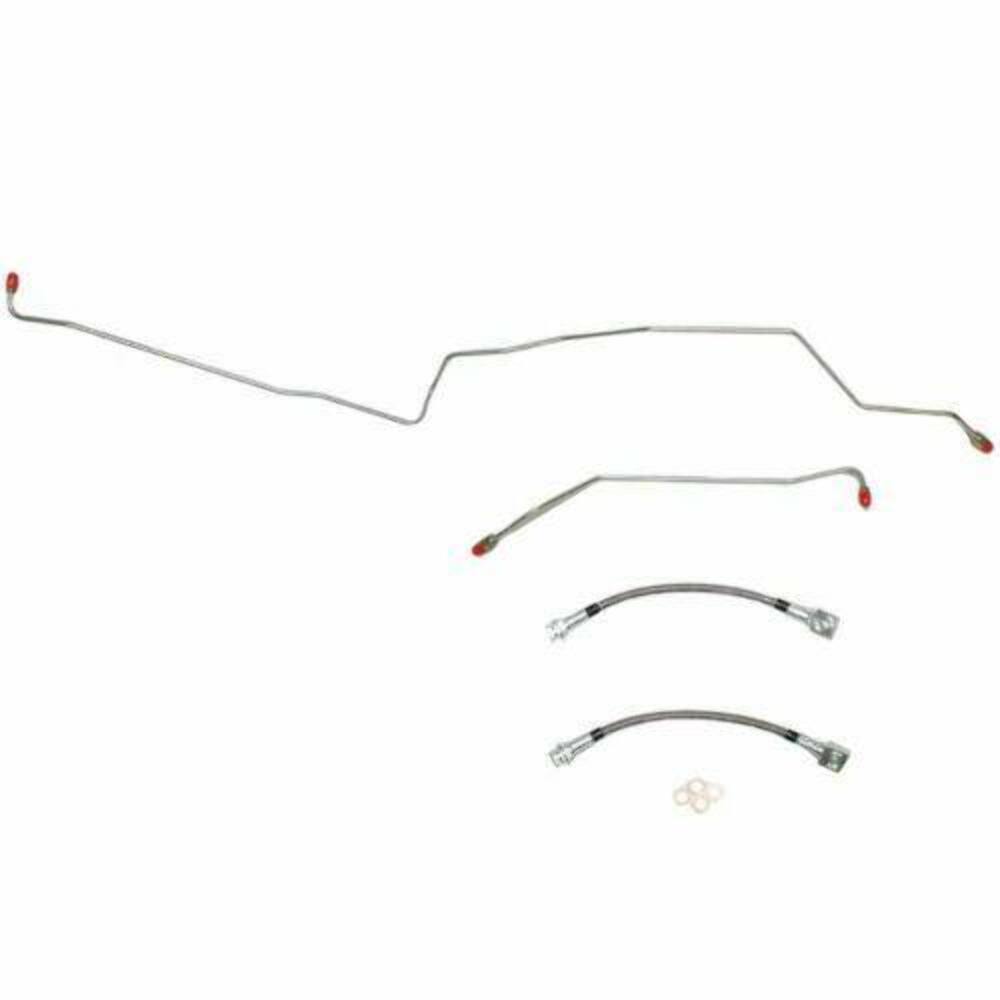 2003-05 Jeep Liberty Rear Axle Lines No-ABS Rear Brake Line Stainless WRA0242SS