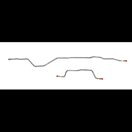 91-01 Jeep Cherokee Brake Lines Rear Axle No ABS Stainless Steel