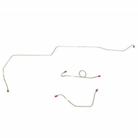 1964-65 Ford Mustang Front Brake Line w/ Power Drum Brakes 3 Piece - ZKT6402OM