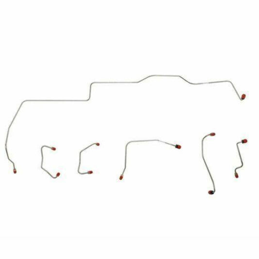 1967 Ford Mustang Front Brake Line Kit w/ Power Disc Brakes 6 Piece - ZKT6703SS